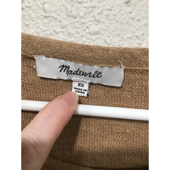 Madewell Palmdale Linen Blend Colorblock Stripe Sweater XS Coastal Indie Minimal - Picture 4 of 7